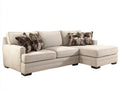 Sofás de esquina tapizado en tejido 275x170x88 cm - beige claro - diseño contemporáneo con chaise longue
