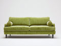 Sofás 2 plazas tapizado en pana verde oliva 182 x 87 x 83 cm - Diseño moderno con patas elevadas