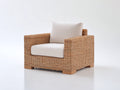 Sillones de ratán 91x88x82 cm - ratán trenzado marrón natural - diseño contemporáneo con reposabrazos anchos