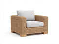 Sillones de ratán con cojines 92x88x78 cm - natural y gris claro - asiento amplio con reposabrazos