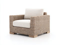 Sillones de ratán 95 x 90 x 85 cm - beige y crema - diseño moderno con asiento y respaldo acolchados