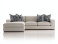 Sofás de esquina tapizado en tejido 285 x 190 x 86 cm - beige claro - diseño contemporáneo con chaise longue