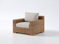 Sillones de ratán 92 x 88 x 84 cm - marrón natural y beige - diseño moderno con respaldo y reposabrazos rectos